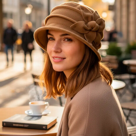 Gorro De Abrigo Cloche Mujer Marrón