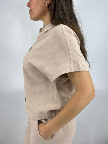 CAMISA SLOWLY 2401 BEIGE