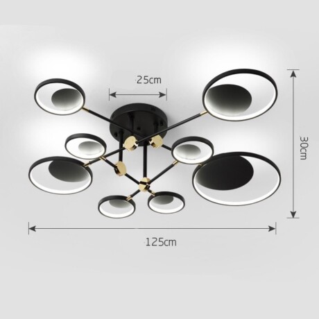 Lámpara Led De Techo Oostrum 8 Círculos Lámpara Led De Techo Oostrum 8 Círculos