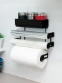 ORGANIZADOR COCINA CON PORTA CONDIMENTOS NEGRO
