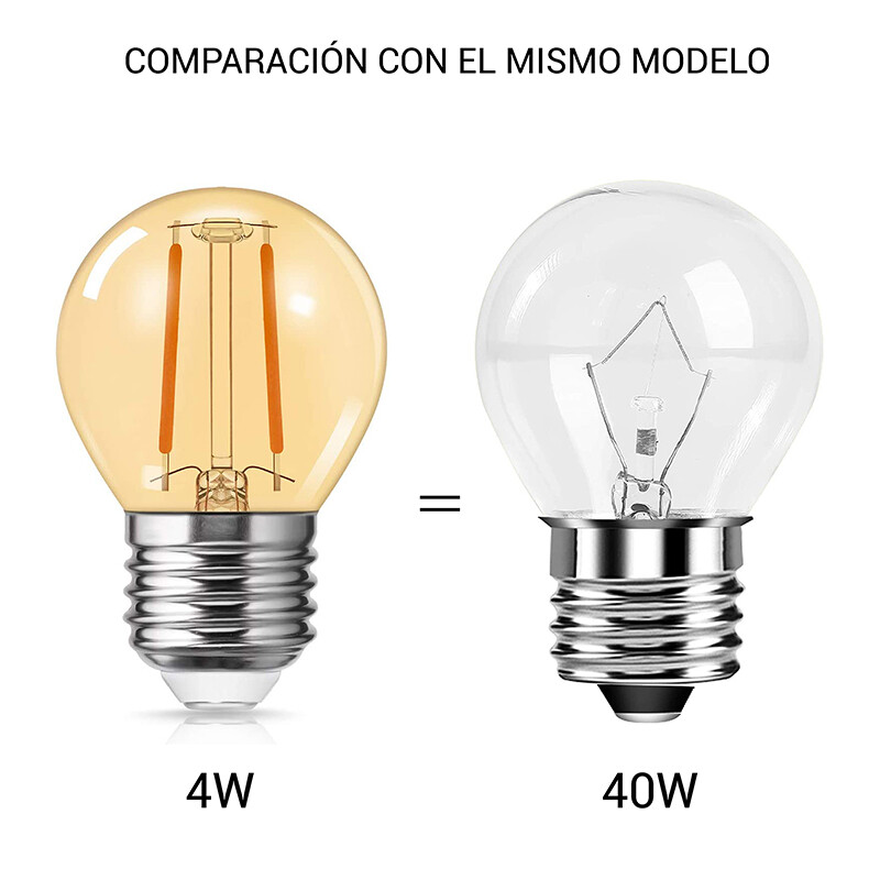 Lámpara Filamento LED G45 4W ultra calido Lámpara Filamento LED G45 4W ultra calido