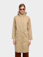Parka De Algodón Con Capucha Desmontable beige