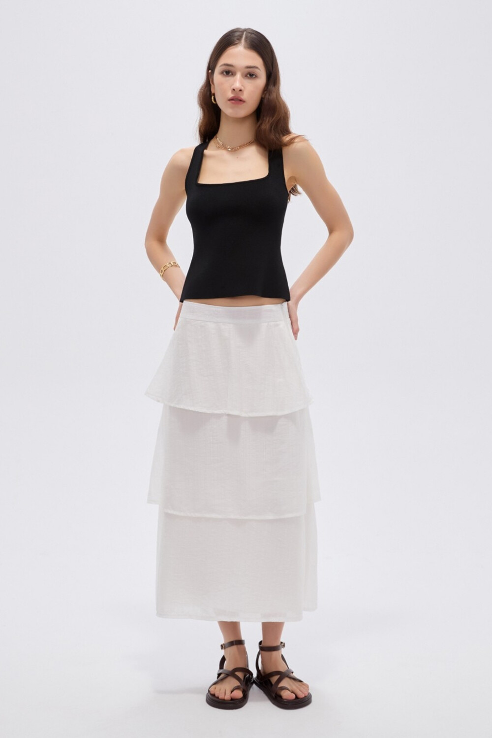 Falda Pexlon Marfil / Off White