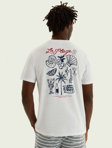 CAMISETA MANGA CORTA CON ESTAMPA BLANCO