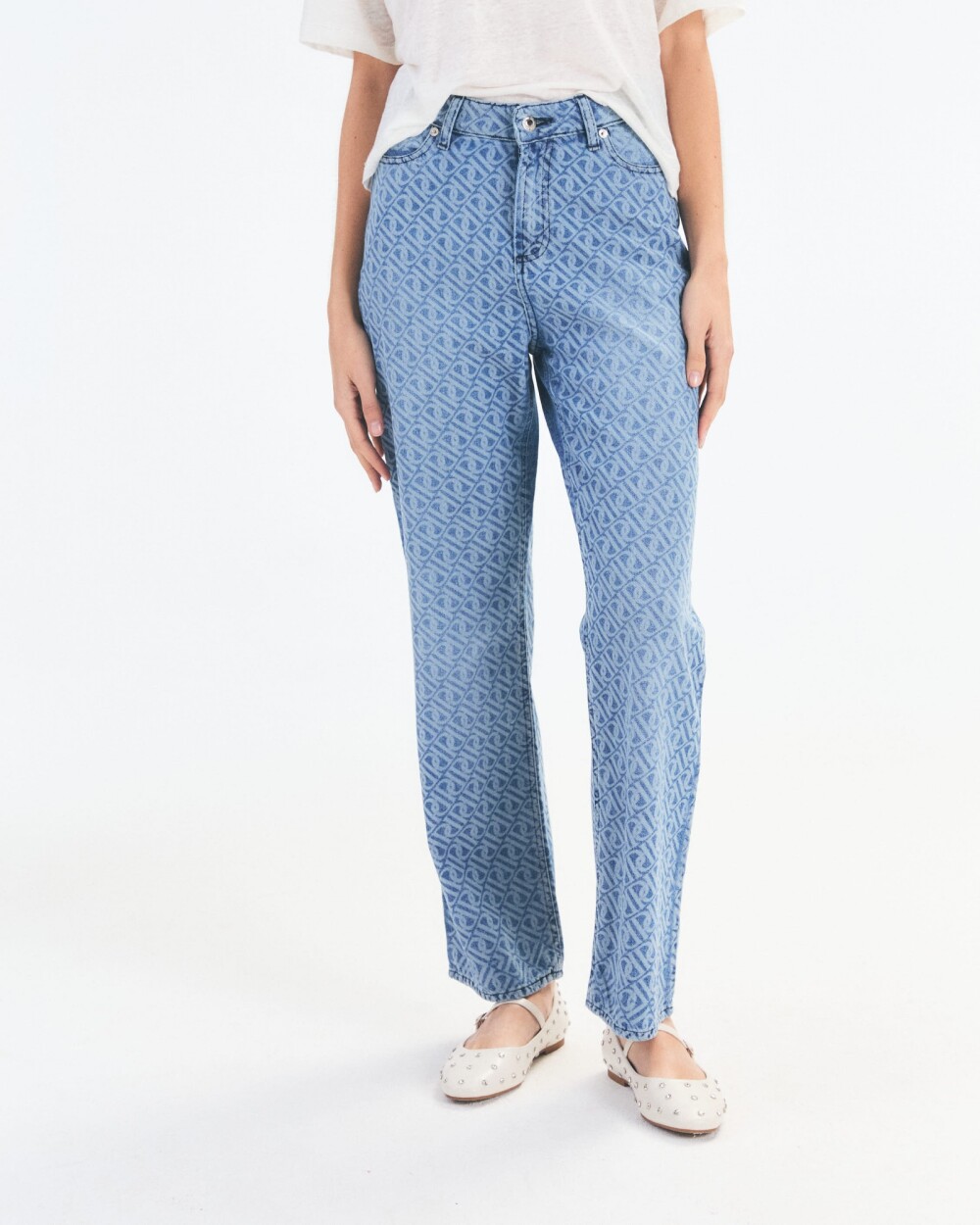 Denim Straight Monogram Azul