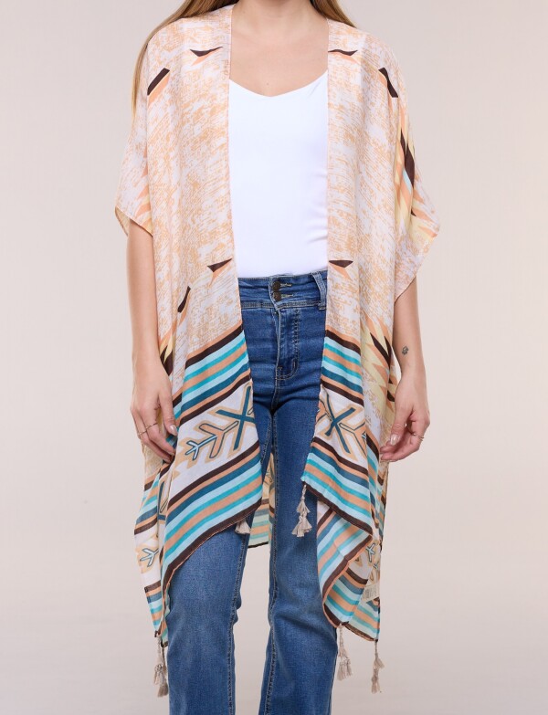 Kimono Tribal BEIGE/MULTI