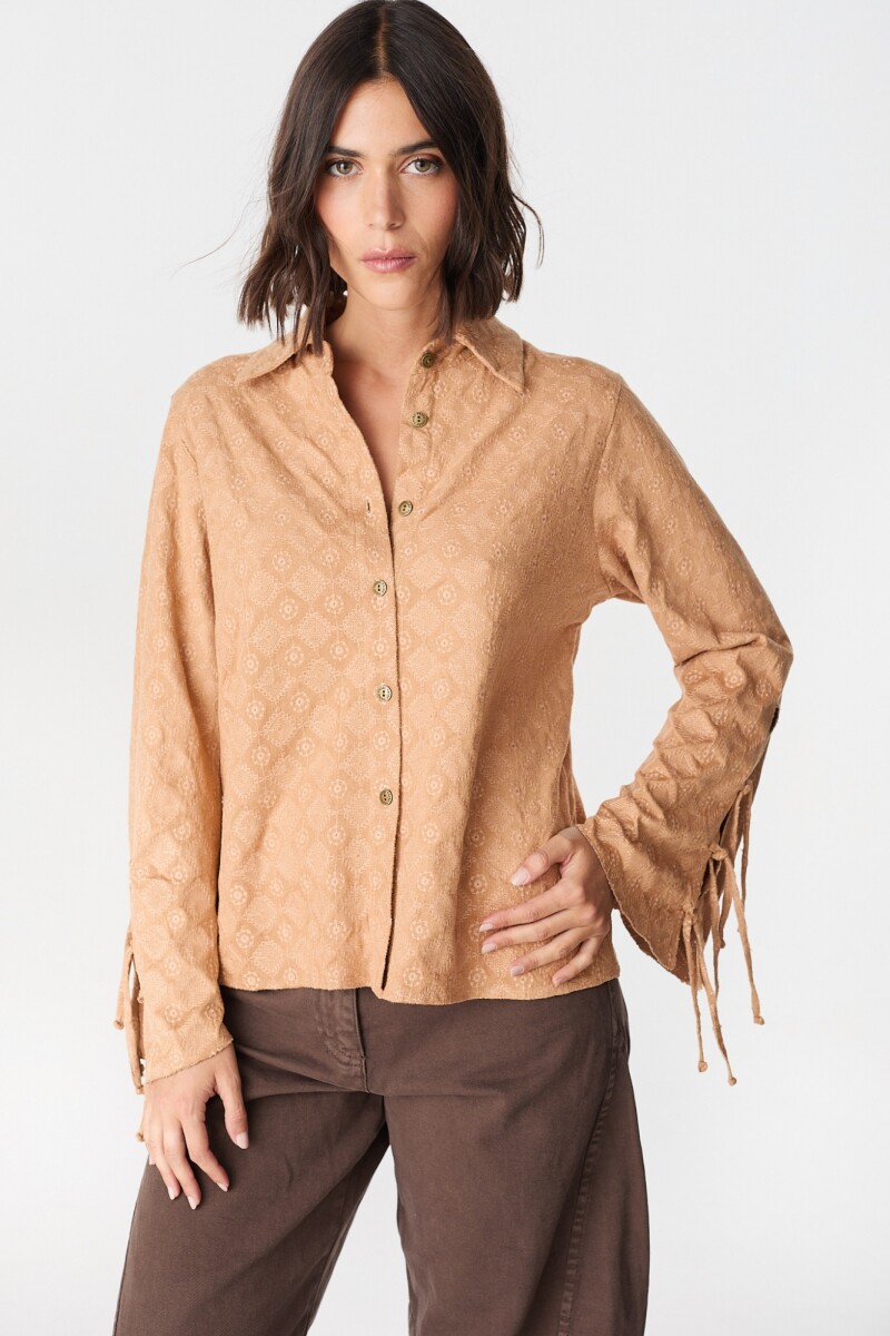 Camisa Ondulada Camel