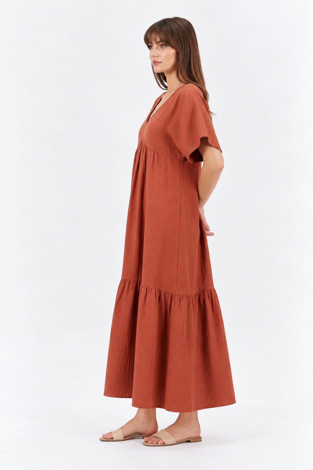 Vestido Vonina Terracota
