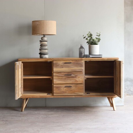 APARADOR MADERA-Y-FIBRA-NATURAL NATURAL-BEIGE MID CENTURY