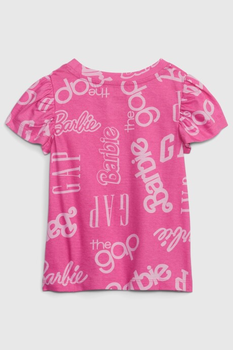Remera Manga Corta Barbie Gap Toddler Niña Phlox Pink 17-2627 Tcx