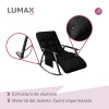 Sillón Reposera Lumax Mecedora Respaldo bolsillo Ajustable Negro