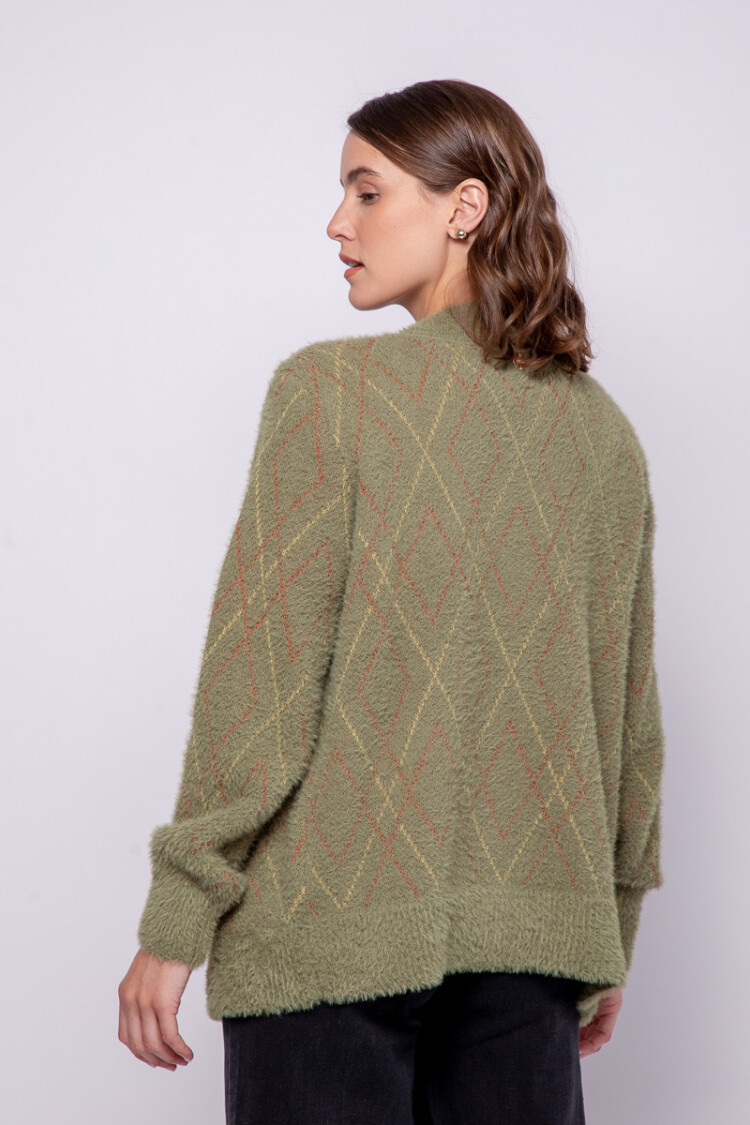 CARDIGAN LIVIA Verde Militar