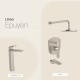 JUEGOS DE GRIFERIA LAVATORIO ALTO DUCHA SATINADO CEPILLADO GRIS-BRUSHED NICKEL