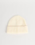 Gorro Romántico Gorro Tejido Con Tag - Blanco Crudo