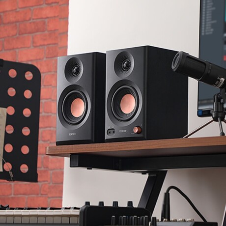 Parlantes Edifier MR3 de Estudio Blancos Bluetooth 001