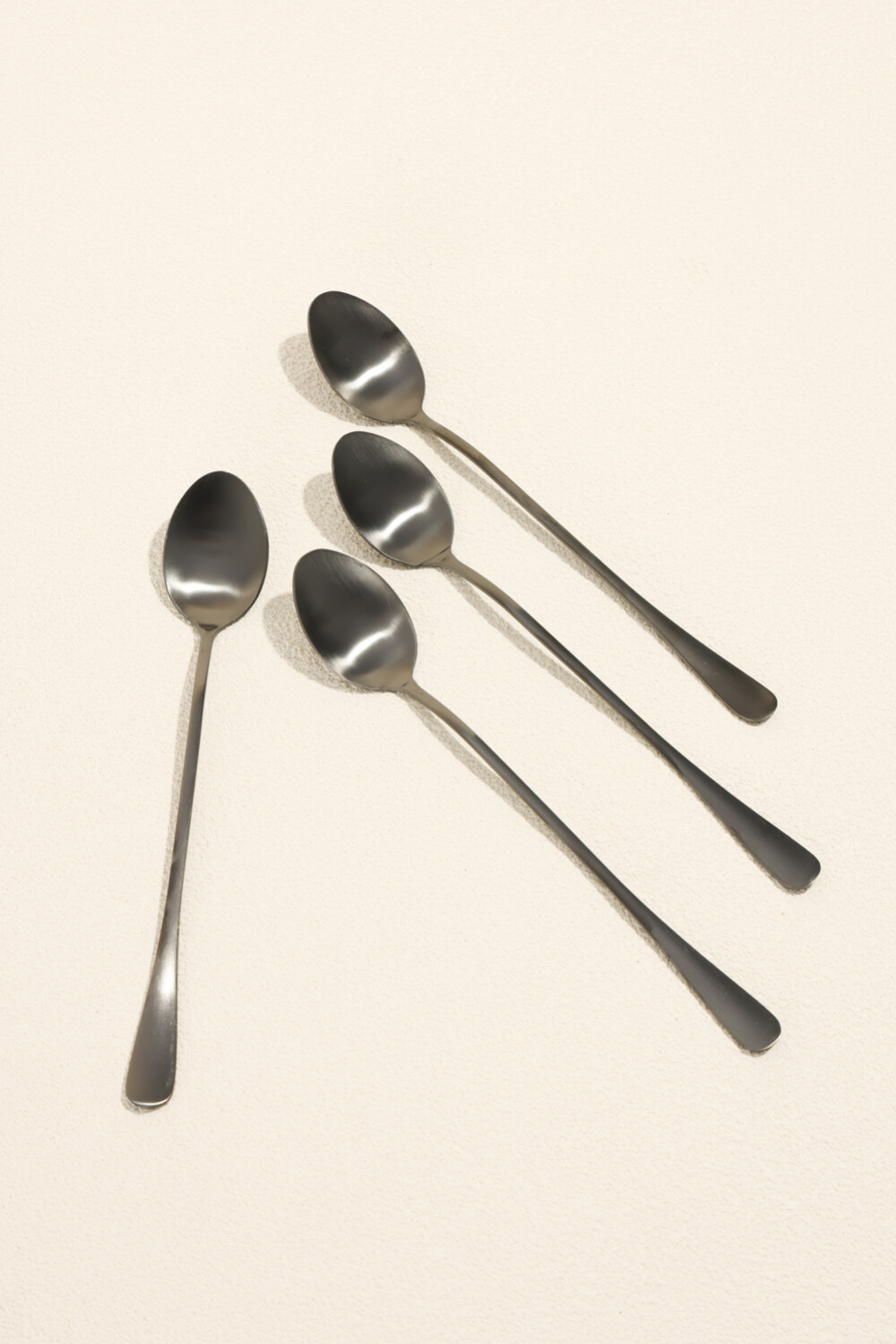 Cuchara Mango Largo Olivo Set 4 Un. Negro Color Unico