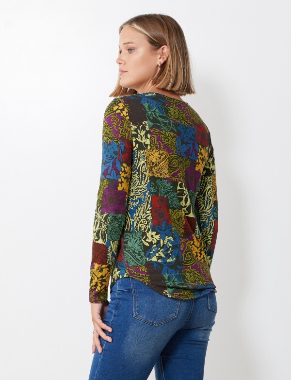 Remera Print VERDE/MULTI