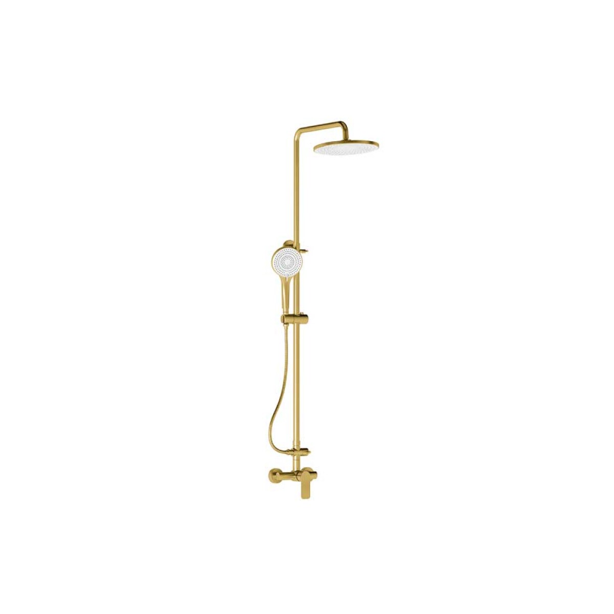 Barral de Ducha Exterior con Transferencia Brushed Gold Línea Coty 