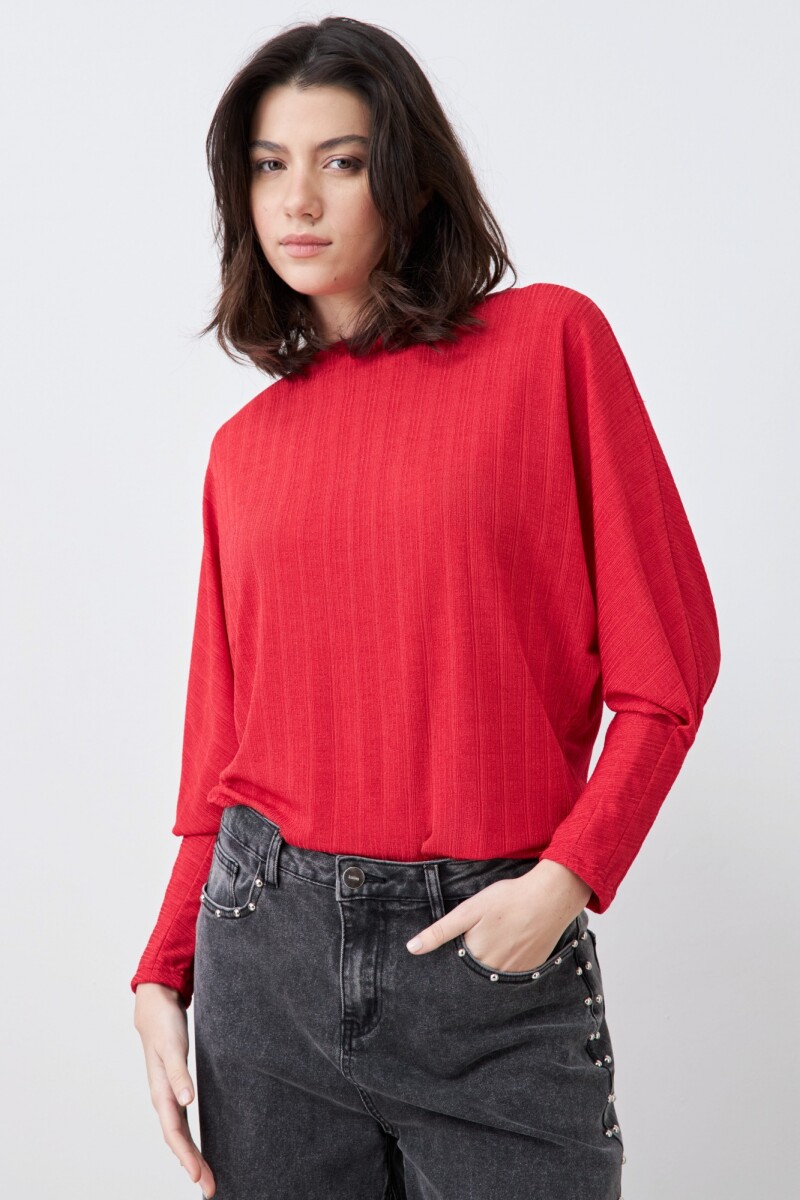 Blusa manga dollman rojo