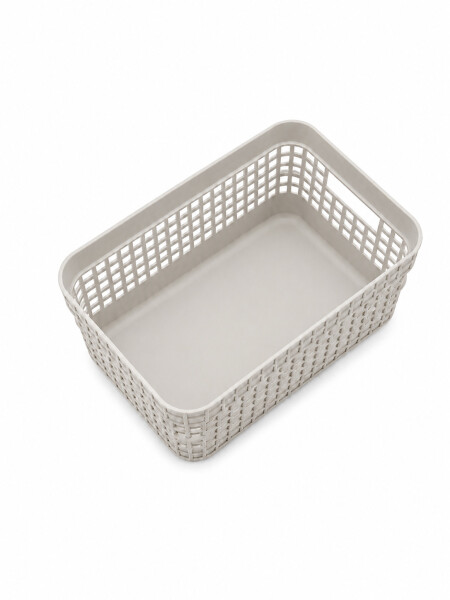 CESTA PLASTICA BEIGE