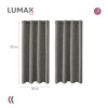 Cortina 100% Blackout 2 Paños Lumax Textura Lino 140x220cm Gris