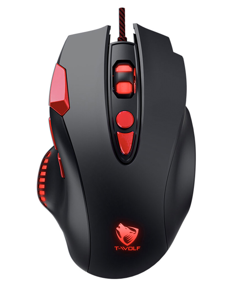Mouse gamer cableado T-Wolf G550 Basic 6400DPI USB 