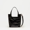 Mini Bag The Icon en cuero grabado big croco Negro