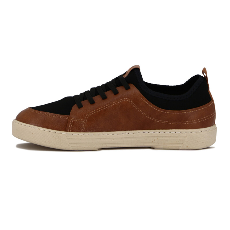 Br Sport Calzado Casual Acordonado Negro-camel