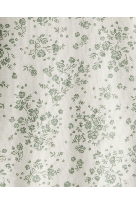 Body de algodón acanalado, diseño floral Body de algodón acanalado, diseño floral