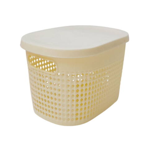 OUTLET Canasto organizador c/ tapa 25*18*14 cm Outlet Canasto Organizador C/ Tapa 25*18*14 Cm