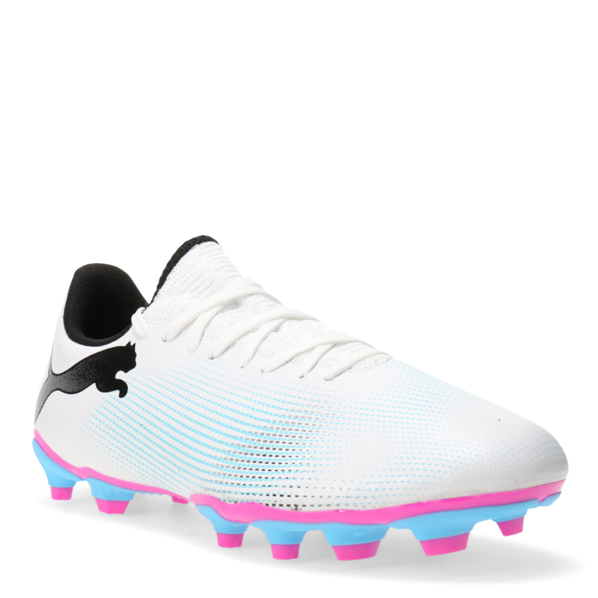 Championes de Hombre Puma Future 7 Play - Blanco - Negro - Celeste 