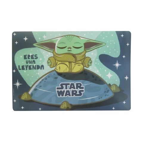 Individual Infantil Plástico Baby Yoda 27 x 42 cm U