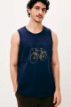 Musculosa Hering 4ADD Azul-estampado