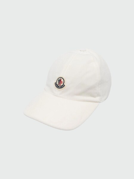 Moncler -Gorro con visera de algodón Blanco