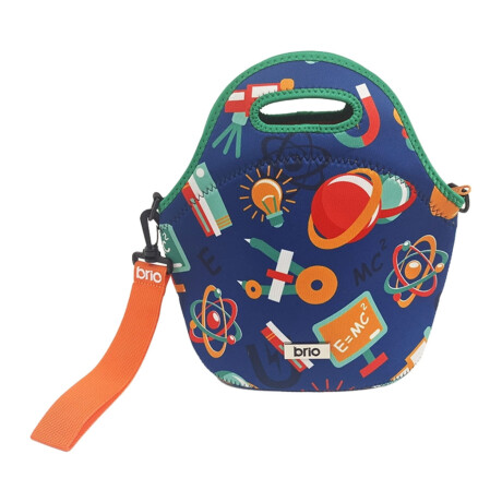 Lunchera Bolso Térmico en Neopreno c/Cierre Asa Brio Classic Planetas