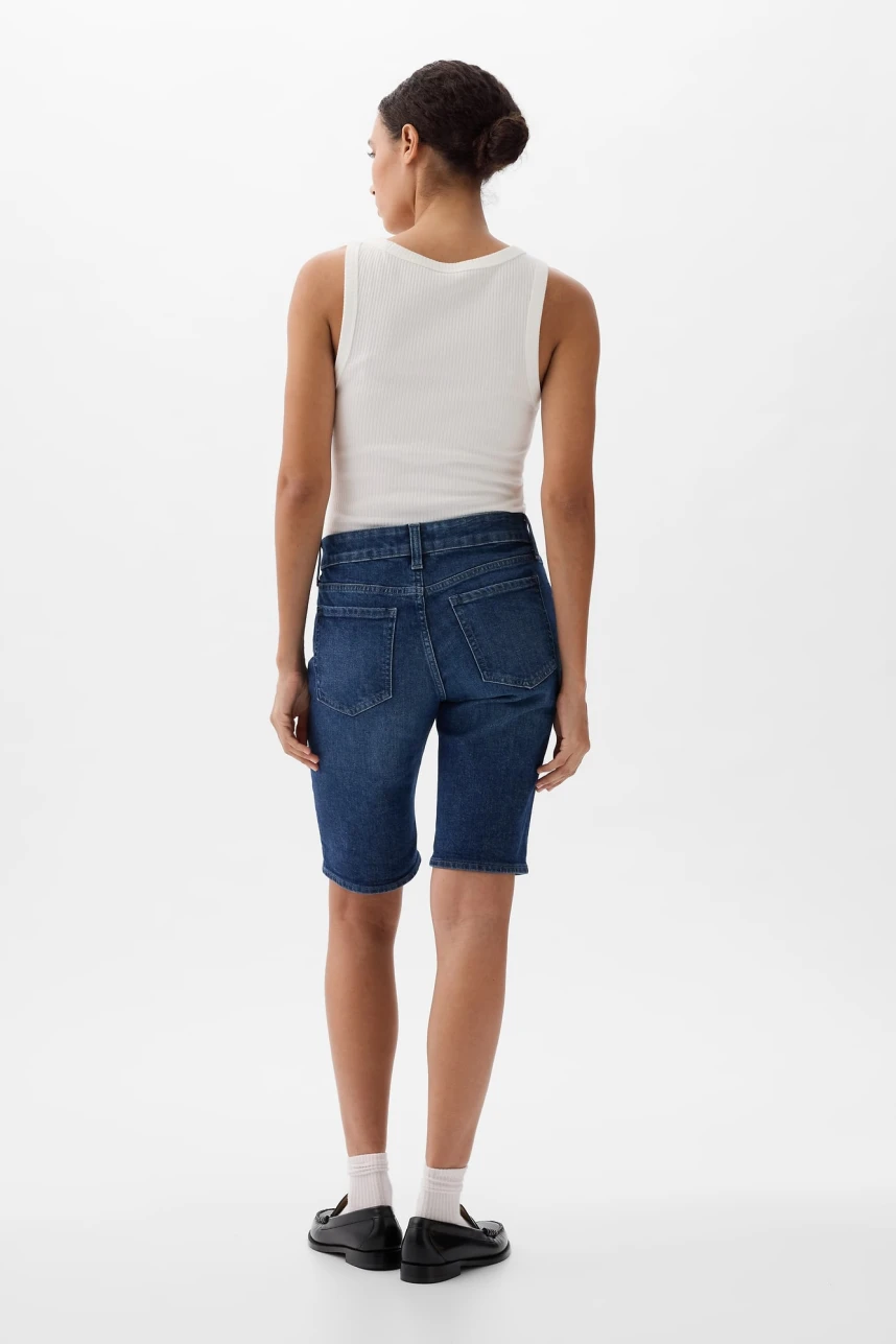Bermuda Jean 5 Inch Mujer Dark Wash
