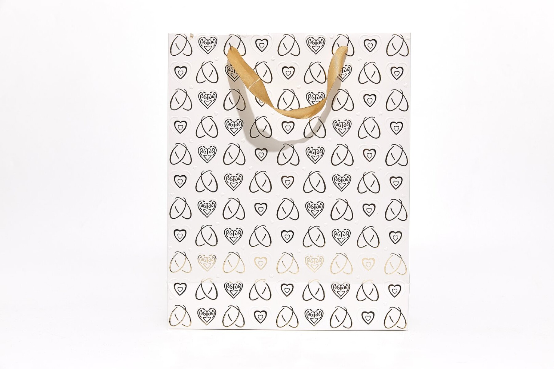 BOLSA DE REGALO CORAZONES METALIZADOS (S) 