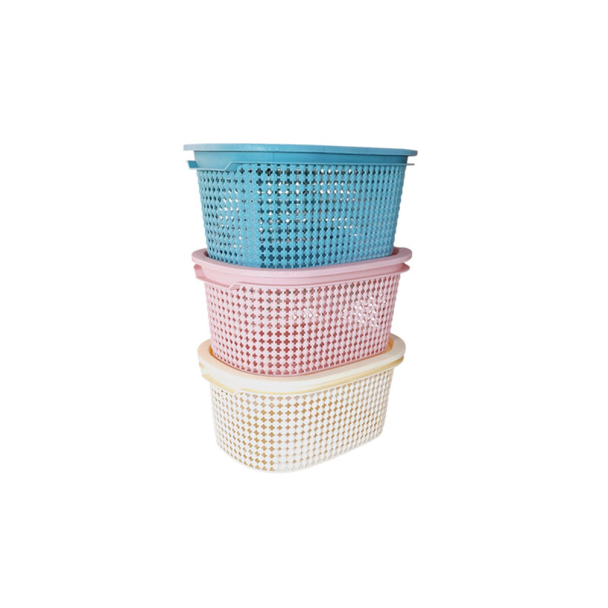 OUTLET Canasto Organizador c/tapa 25.7x19x12cm - Outlet Canasto Organizador C/tapa 25.7x19x12cm 