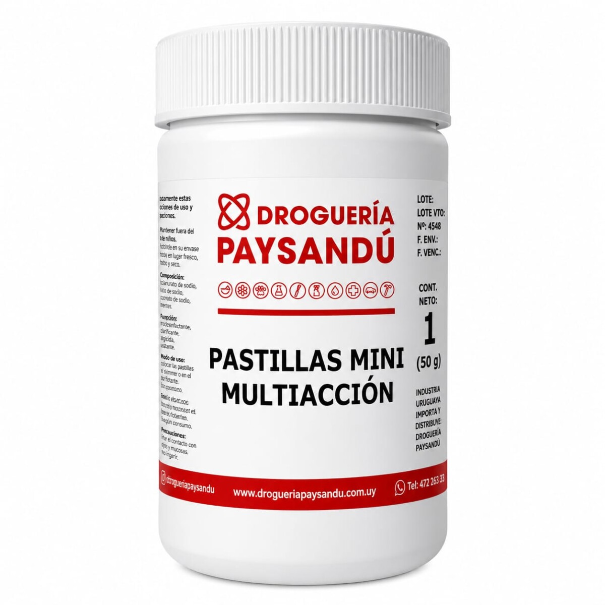 Pastilla Mini Multiacción 50 X 20g - 1kg 