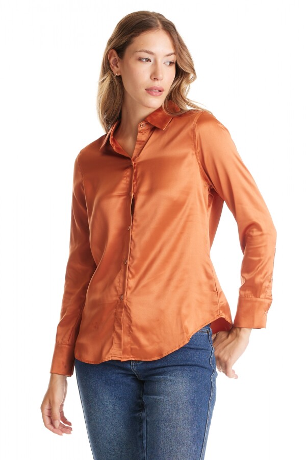 Camisa Saten TERRACOTA