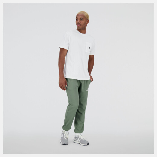 Remera New Balance Hombre Essentials Reimagined Cotton Jersey Short Sleeve White S/C
