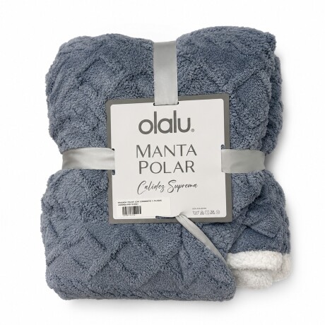 Frazada Polar con Corderito 2 Plazas Labrada REF.HU2291 GRIS-CLARO