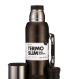 Termo Slim 750Ml. Con Base Silicona Marrón Metalizado