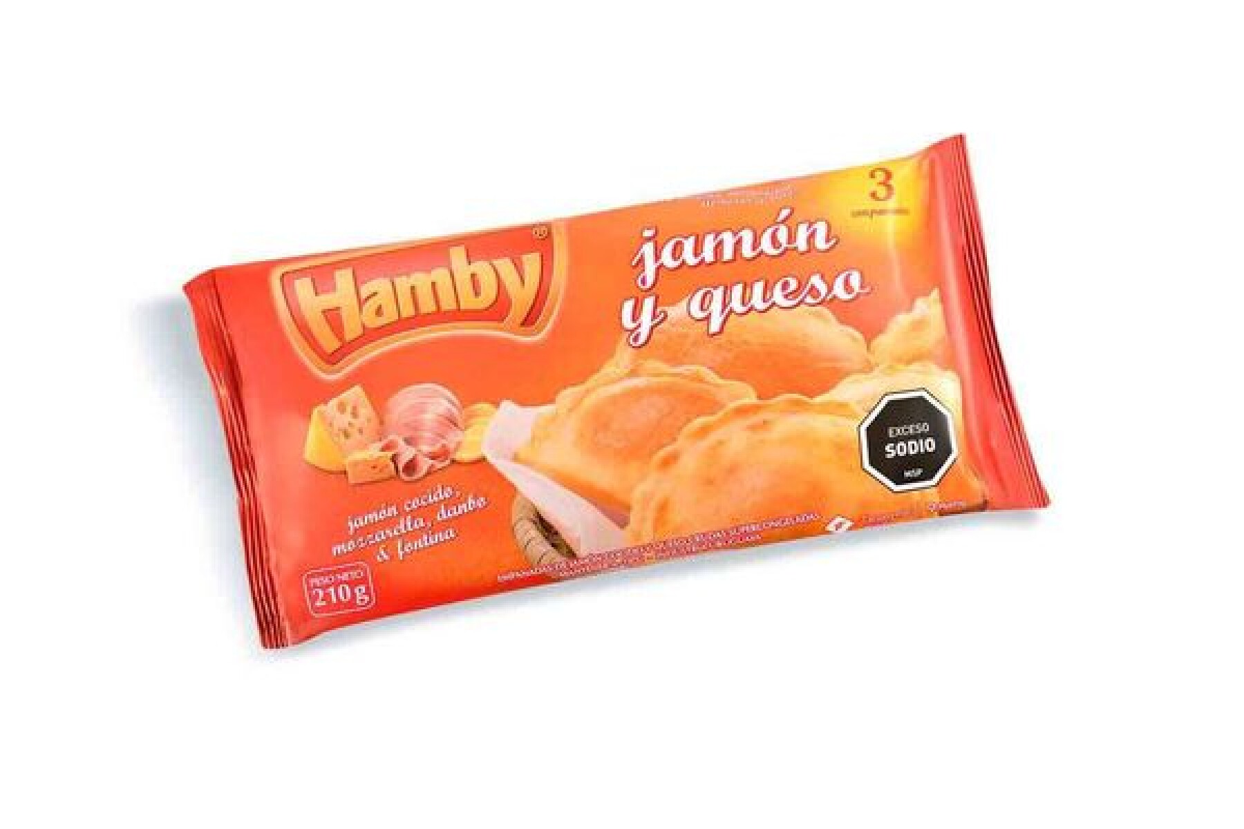 EMPANADAS DE JAMÓN Y QUESO X3 HAMBY 