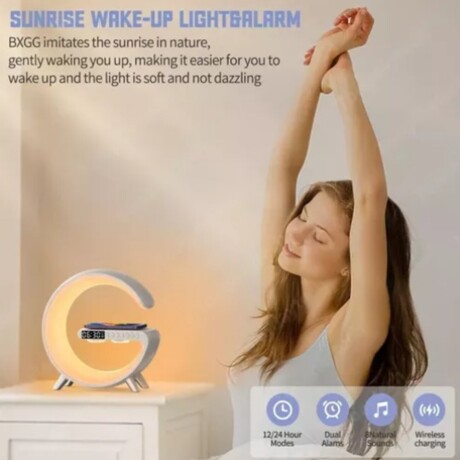 Parlante Bluetooth Inalámbrico C/ Carga Rápida Cel Y Luz Led Blanco