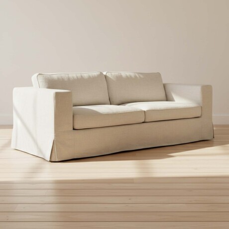 SOFÁ CON FUNDA DESMONTTABLE 3 CUERPOS TELA-Y-MADERA NATURAL-BEIGE CHARLIE NATURAL