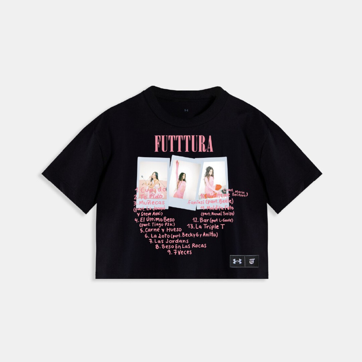 W LIVE CROP SS TINI CUPIDO-BLK - BLK-003 