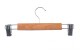 Percha Recta De Madera Con Pinza En Extremos Para Pantalón - Percha Recta De Madera Con Pinza En Extremos Para Pantalón -