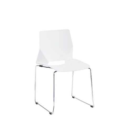 SILLA DE VISITA ACERO-Y-PLASTICO BLANCO DASH