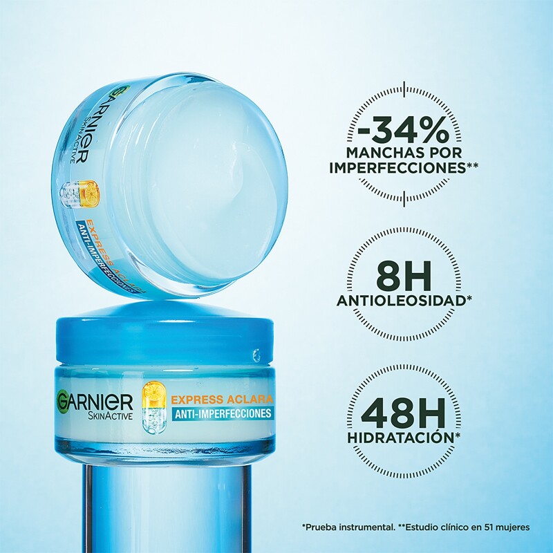 Gel Anti Imperfecciones Express Aclara Garnier 50 Ml. Gel Anti Imperfecciones Express Aclara Garnier 50 Ml.